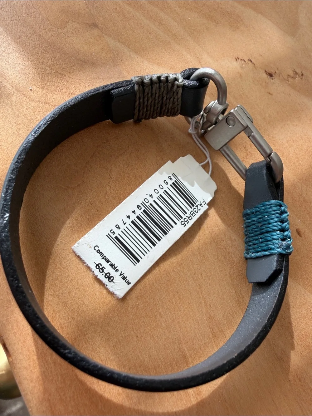 NWT Leather Men’s Bracelet with Silver Hardware From Nordstrom